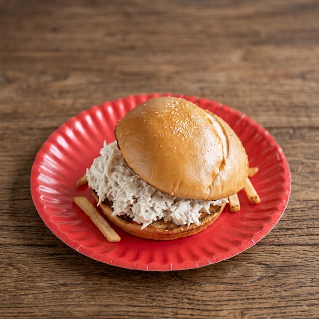 Pulled Chicken Sandwich.